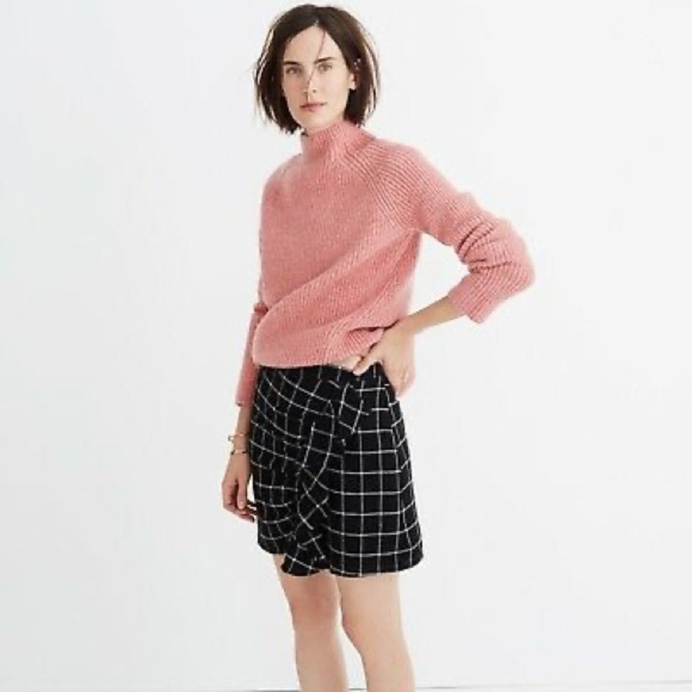 Madewell Black Ruffled Skirt